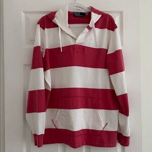 Ralph Lauren Polo Red and White Striped Hoodie